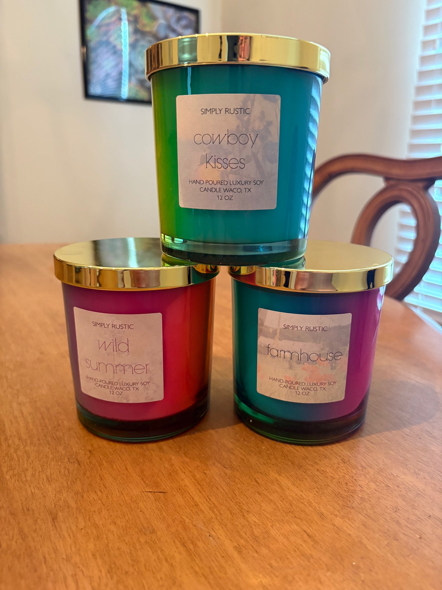 Rainbow Jar Candles