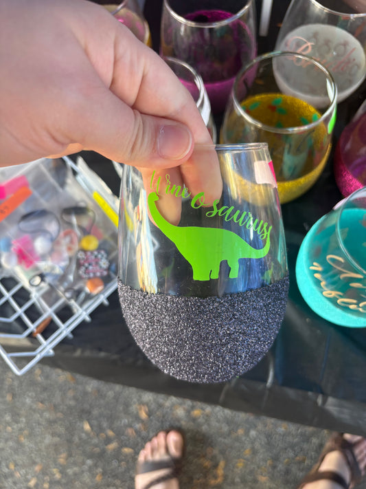 Glitter Wine Glasses