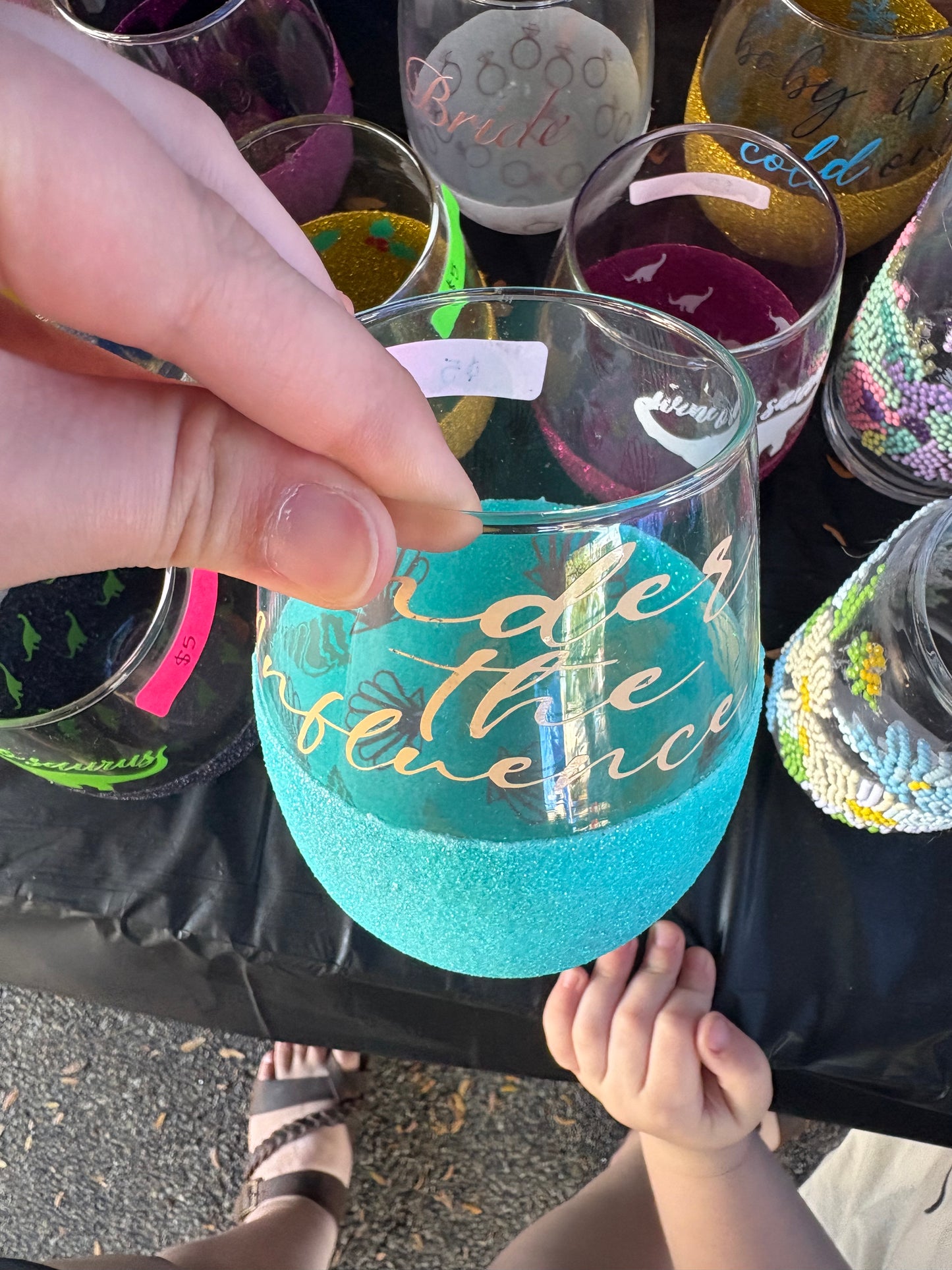 Glitter Wine Glasses