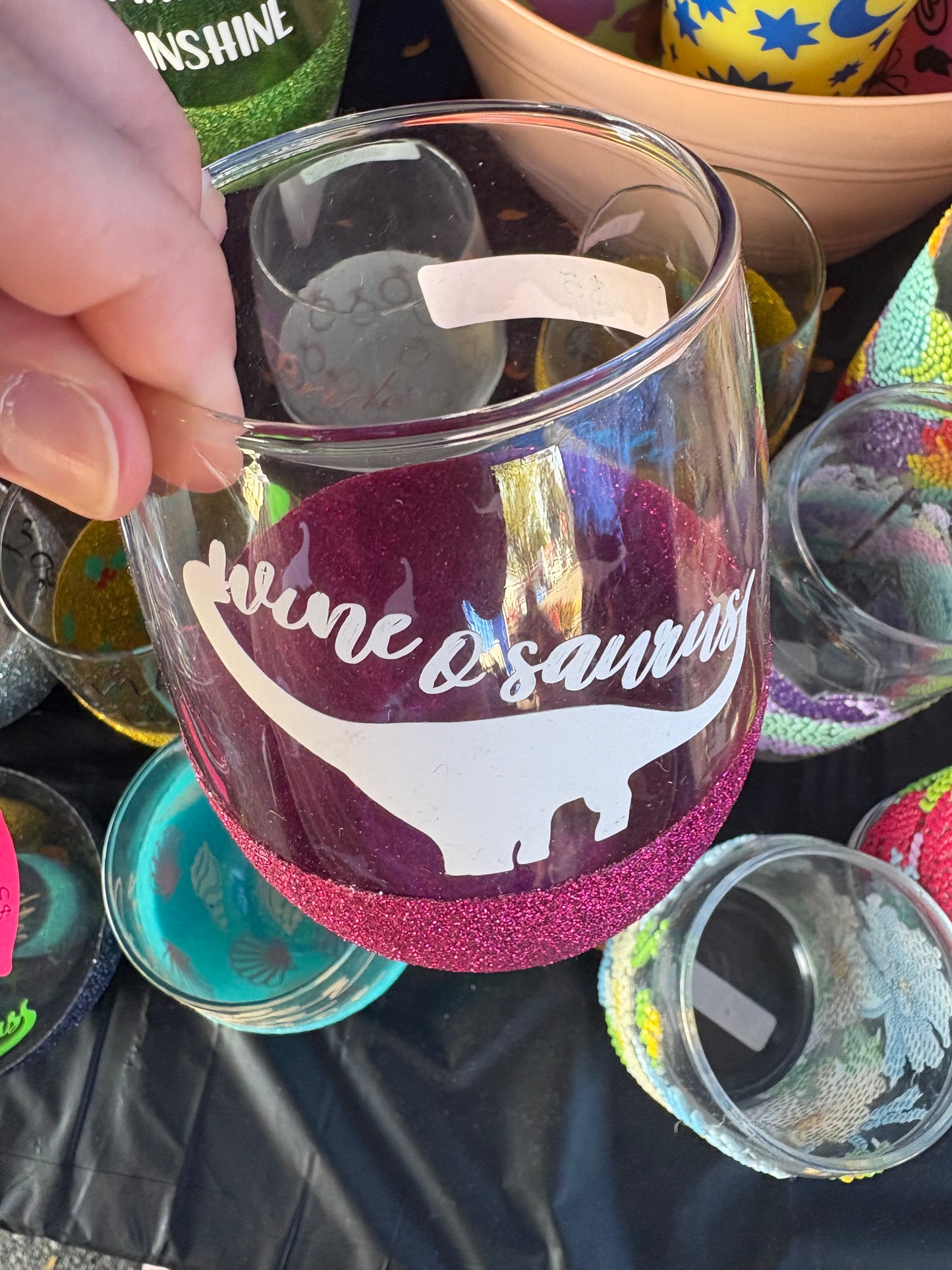 Glitter Wine Glasses