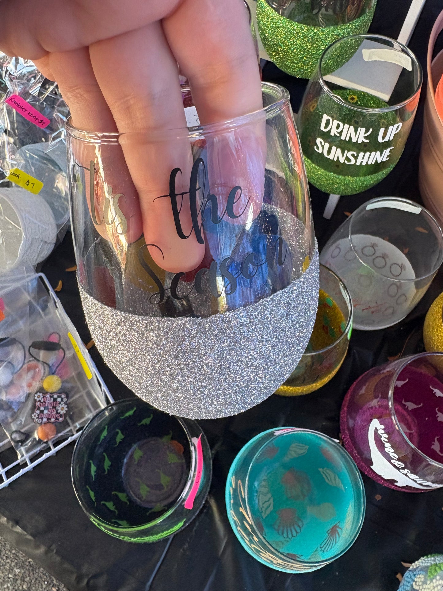 Glitter Wine Glasses