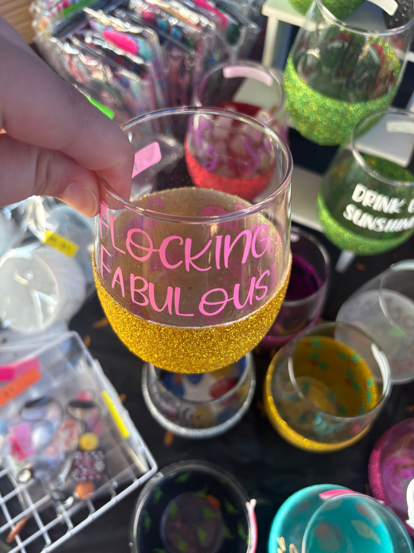 Glitter Wine Glasses