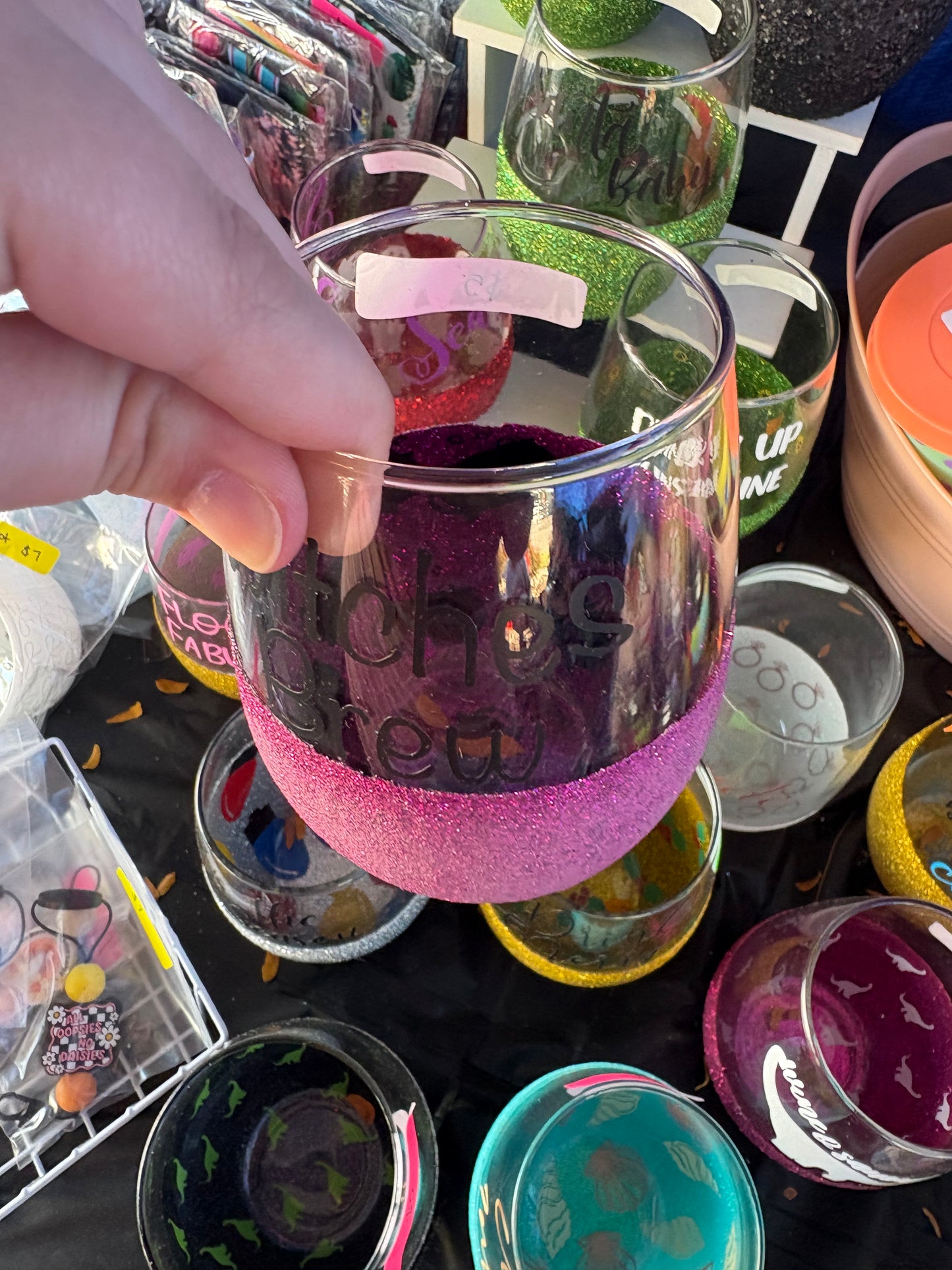 Glitter Wine Glasses