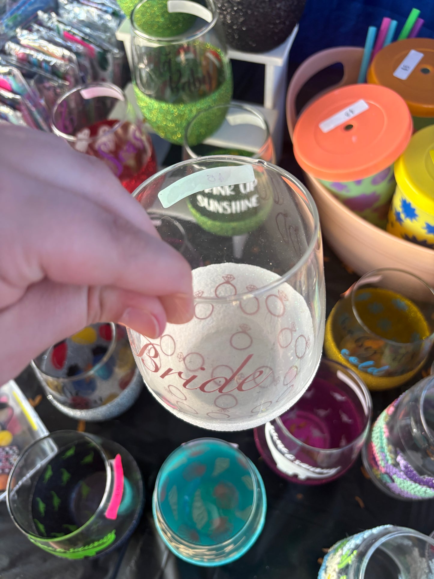 Glitter Wine Glasses