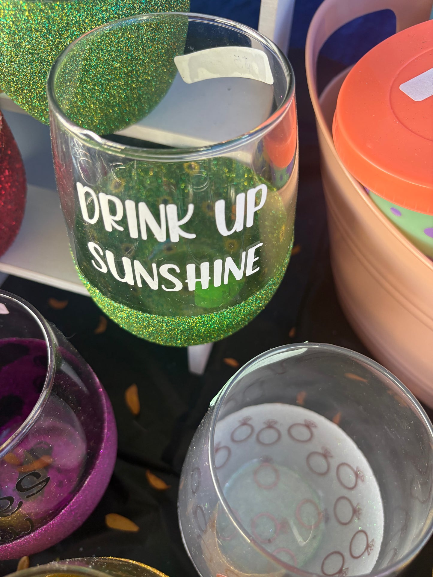 Glitter Wine Glasses